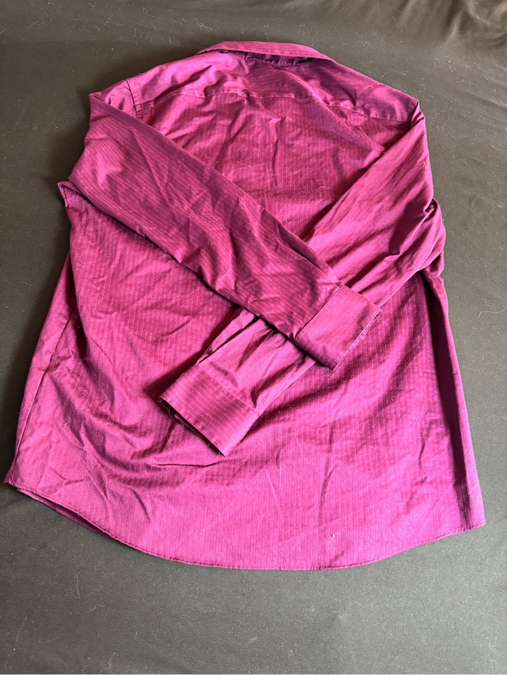 Van Heusen Men's Deep Plum Dress Shirt - Picture 3 of 4
